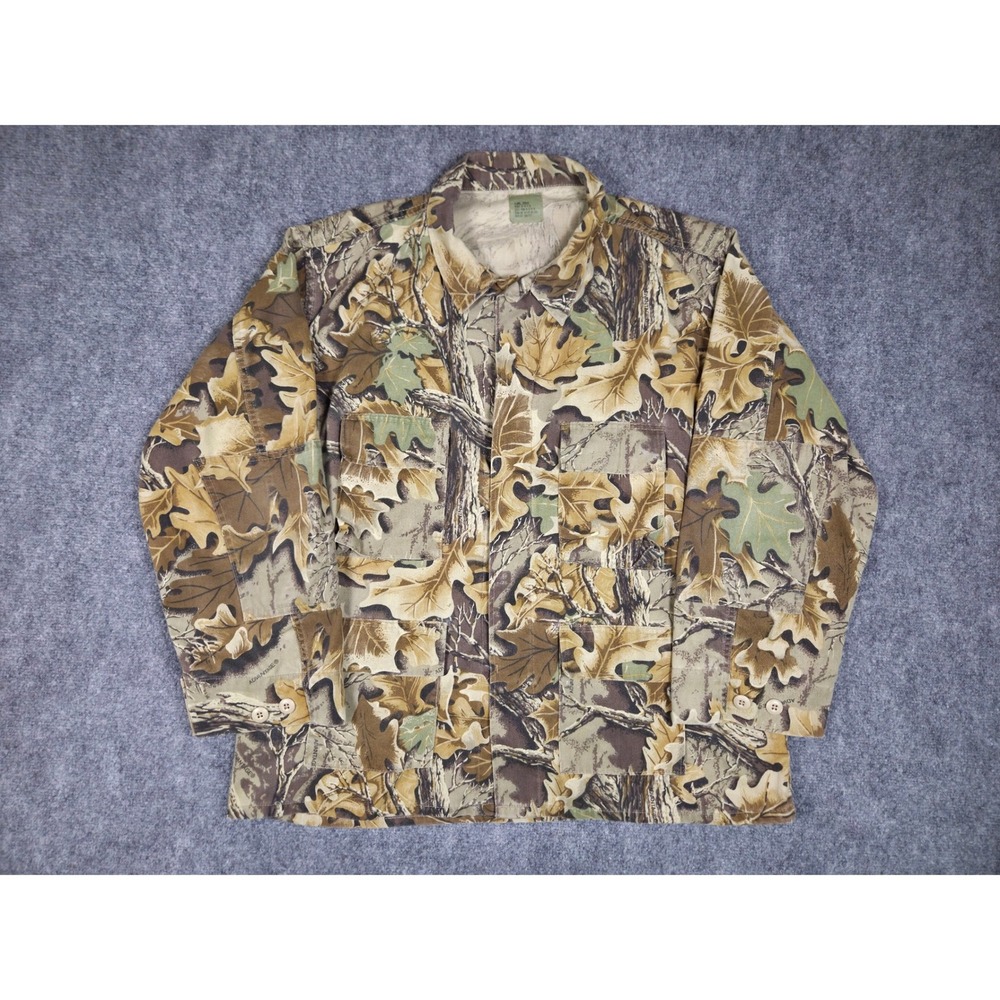 Atlanco Field Jacket Mens XL Regular Brown Advantage Camo Utility Hunting Shirt
